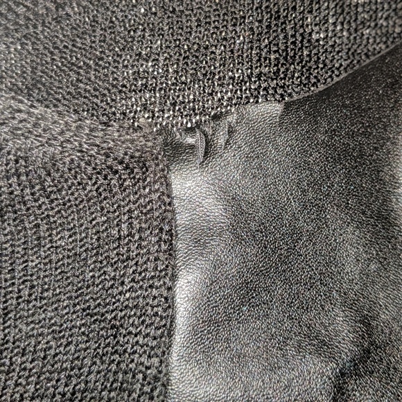 Faux Leather and Knit Top - Picture 4 of 4